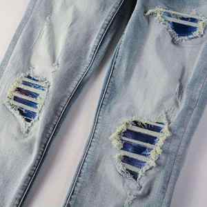 กางเกงยีนส์ผู้ชายขายส่ง สไตล์ไฮสตรีท ทรงสลิม ขาเดฟ ลำลอง สำหรับขาย - Product Image 6