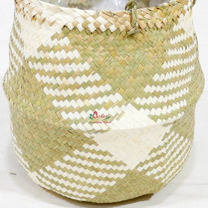 Eco-Friendly Palm Leaf Woven <b>Baskets</b> With Handle, Storage Containers For Home Use & Gift Box - Product Image 5
