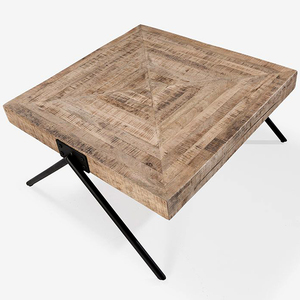 Table basse pliable en bois de style moderne du milieu du siècle, personnalisable, avec pieds en métal, meubles de salon faits à la main, garantie 1 an - Product Image 2