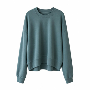 <b>Top</b> Quality Women's Crew Neck Sweatshirt Solid <b>Pink</b> 100% Cotton Knitted <b>Long</b> <b>Sleeve</b> Autumn Casual Style 2026 - Product Image 5