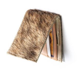 Portefeuille en cuir de vachette sur mesure pour homme, portefeuille en cuir à poils, portefeuille fin fait main, portefeuille bifold de qualité supérieure - Product Image 6