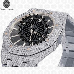 Montre Charm_Jewells en acier inoxydable, boîtier tonneau, cadran analogique 42 mm, verre saphir, mouvement à quartz, luxe, mode homme - Product Image 4