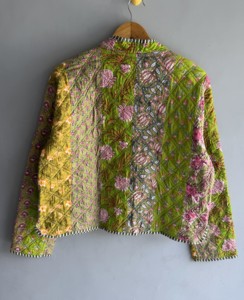 Veste matelassée en coton à imprimé floral pour femme, style bohème, ouverte sur le devant, décontractée, manches longues, poches plaquées, longueur standard, cadeau pour elle - Product Image 6