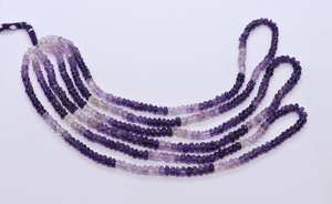 Cuentas redondas talladas de amatista natural AAA de 4-4.5 mm, amatista africana rosa degradado en forma de sandía, cuentas de 16 pulgadas para joyería - Product Image 5