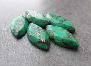 Turquesa Verde Facetada, Cabujón Marquise, Gema Calibrada, Piedra Suelta para Joyería, Anillo, Colgante - Product Image 5