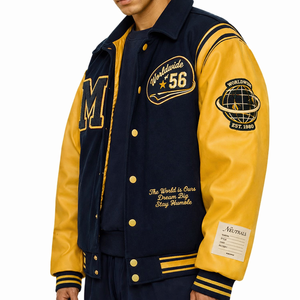 Premium Men's Letterman Varsity Jacket Custom Chenille Patch Wool Waterproof Windproof Winter OEM Apparel Manufacturer High - Product Image 4