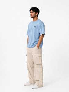 เสื้อยืดโอเวอร์ไซส์สีฟ้าอ่อนพิมพ์ลายสกรีนผ้าไหมแขนสั้นสำหรับผู้ชาย ยี่ห้อ Oneten Apparel ป้องกันรอยยับ คอกลม สไตล์สตรีทแวร์ - Product Image 2