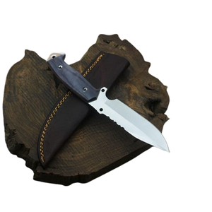Custom Handmade Stainless Steel Skinner <b>Knife</b> Fixed Blade <b>Knife</b> With Color Camel <b>Bone</b> <b>Handle</b> & With Leather Cover - Product Image 1