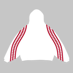 Sweat-shirts à capuche surdimensionnés à fermeture éclair en coton 100% rayé brodé personnalisé pour hommes - Product Image 2