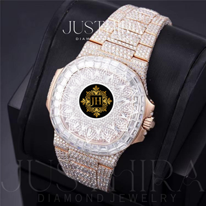 Reloj de Lujo con Diamantes Moissanite de Primera Calidad, Diseño Completamente Cubierto de Diamantes, Reloj de Pulsera de Moda con Precisión, Pasa la Prueba del Detector de Diamantes - Product Image 4