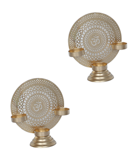 Ensemble de 4 supports muraux pour bougies Mandala et bougeoirs décoratifs pour bougies chauffe-plat, motif Om, décoration spirituelle pour la maison, cadeau - Product Image 6