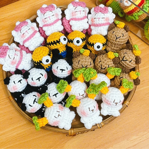 Vietnam Handmade Crochet <b>Cat</b> Keychain Cute Amigurumi Animal Key <b>Ring</b> Soft Yarn Bag Charm Custom OEM Wholesale - Product Image 5