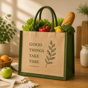 AMANI Custom Printed Small Jute Tote <b>Bag</b>-Eco-Friendly Reusable <b>Beach</b> & Shopping <b>Bag</b> with Shoulder Handle <b>for</b> Gifts - Product Image 6
