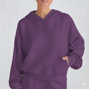 เสื้อฮู้ดดี้ผู้หญิงทรงหลวม สวมใส่สบาย แขนยาว ผ้าฟลีซอุ่นๆ นุ่มๆ สไตล์ลำลอง ทันสมัย เหมาะกับการแต่งตัวแนวสตรีทแวร์ - Product Image 1