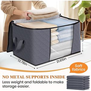 Set di 2 Grandi Cesti Portabiancheria Pieghevoli, Impermeabili, con Manici per Facile Trasporto - Product Image 2