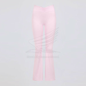 Legging de yoga personnalisé en Spandex et Polyester, taille élastique, coupe évasée unie pour femme, style unique - Product Image 5