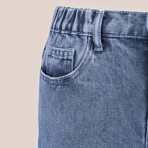 Pantalones vaqueros cargo holgados de cintura media para mujer, azul lavado, de pierna ancha, estilo skater, streetwear, hip hop, con múltiples bolsillos, casuales, 100% denim - Product Image 5