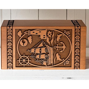 Wooden Urn with Photo Frame for Memorial Display Handmade Wooden Urn with Smooth Polished Finish by AYAANS - Product Image 5