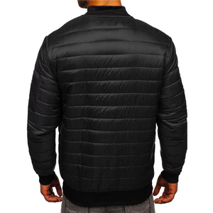 Men's Classic <b>Packable</b> Puffer <b>Jacket</b> Winter Sheep Skin Casual Style Weatherproof Breathable Zipper Closure Cotton Plus Size - Product Image 3