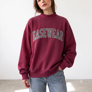 Sweat-shirt en molleton surdimensionné pour femme, col montant, tie-dye, tissu brossé premium, chaud et confortable, fabrication de qualité personnalisée - Product Image 1
