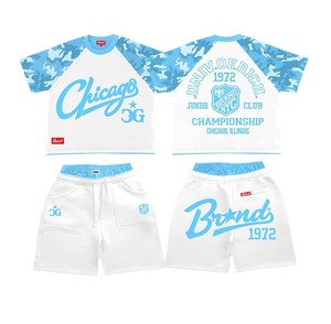 Ensemble T-shirt graphique surdimensionné personnalisé pour homme en coton délavé, impression DTG, style streetwear, avec short baggy à double taille, tenue décontractée - Product Image 5