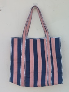 Bolsas de Mano Azules y Rosas de Nuevo Diseño, Bolsas de Compras, Bolsas de Cosméticos con Logotipo, Bolsas de Algodón de Gran Capacidad, Bolsas de Mano Multifuncionales para Mujer - Product Image 3