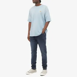 กางเกงยีนส์ผ้ายืดทรงสลิมฟิตสำหรับผู้ชาย แบบซุปเปอร์สกินนี่ รับผลิตตามแบบ (OEM) พร้อมปักโลโก้ กางเกงลำลองแฟชั่นแนวสตรีท ระบายอากาศได้ดี - Product Image 3