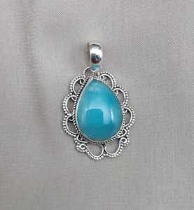 Colgante de Turquesa, Plata de Ley 925, Joyería de Piedras Preciosas Naturales Hecha a Mano, Proveedor Mayorista - Product Image 4