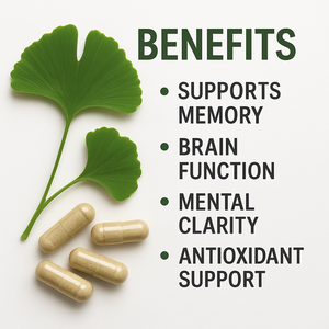 Extracto de hoja de Ginkgo Biloba salvaje orgánico puro de grado Premium de alta potencia 100% soporte cognitivo para adultos memoria salud antioxidante - Product Image 6