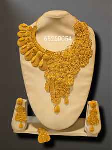 Nouvelle Collection : Parure de Bijoux Hiphop en Laiton Plaqué Or avec Diamants – Collier, Boucles d'Oreilles, Bijoux Chunky pour Fiançailles et Mariage - Product Image 5