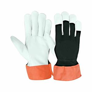 Gants de travail en cuir de chèvre et cuir de vachette pleine fleur, résistants à la chaleur, pour la protection personnelle et le jardinage, vente en gros - Product Image 4