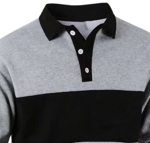 Camisa de Manga Larga para Hombre, Diseño a Rayas, Bloques de Color, Cierre de Botones, Corte Regular, Anti-Pilling, 100% Algodón - Product Image 6