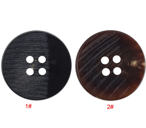 Suéter Cárdigan de Punto para Mujer, Marca Mosen, Hecho a Mano con Cuerno de Búfalo Ecológico, Borde Fino, Diseño de Dos Ojos, Color Negro y Blanco - Product Image 5