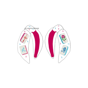 Diadema de cuentas hecha a mano inspirada en los fichas de Mahjong, con diseño personalizado y nudo superior, última novedad para mujer. - Product Image 2