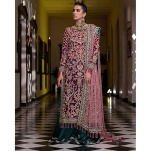 Atractivo conjunto de lehenga de seda georgette con bordado y dupatta para boda, <span class=keywords><strong>ropa</strong></span> india con costuras de cadena. - Product Image 1