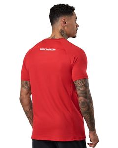 T-shirt de sport rouge pour homme, décontracté, à manches courtes, col rond, léger, respirant, pour l'été, la gym, le fitness et l'entraînement - Product Image 2