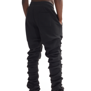 Men's <b>Black</b> Sweatpants Elastic Waist Drawstring Casual Joggers Breathable Cotton Autumn Wear - Product Image 4