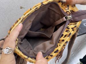 Nouvel Arrivage Sac à Main Bandoulière Style Western en Cuir et Fourrure Animale à Franges, Imprimé Léopard, Gravures Artisanales, pour Soirées, Femme - Product Image 6