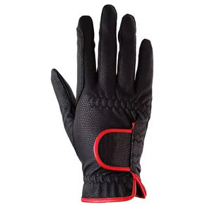 Gants d'équitation pour homme en cuir PU uni à taille haute avec emballage personnalisé pour adultes - Product Image 5