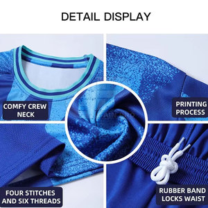 Ensemble uniforme de football pour hommes athlétiques, maillot et short respirants et à séchage rapide, parfaits pour l'entraînement, les matchs en plein air et les tournois - Product Image 4