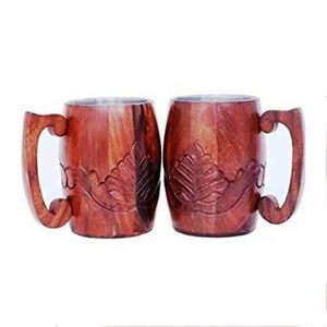Handcrafted <b>Wooden</b> <b>Cup</b> Eco Friendly <b>Wooden</b> Solid Coffee <b>Cup</b> Mug with Insulation Handmade Unique Design Made in India - Product Image 2