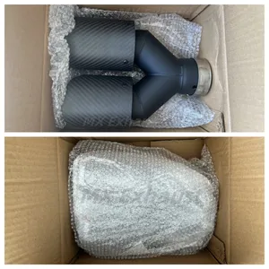 Factory Price High Quality Universal Dual Carbon Fiber Car Exhaust Tip Car Accessories For Muffler Exhaust Pipe