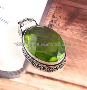 Hot Selling <b>Peridot</b> Quartz 925 Sterling Silver Gemstone <b>Pendant</b> Handmade Jewelry August Month Birthstone Gift For Christmas - Product Image 4