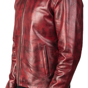 Men Latest Design Leather <b>jacket</b> for men Factory Direct High Quality Zipper Classic College Style trucker Leather <b>jacket</b> for men - Product Image 5