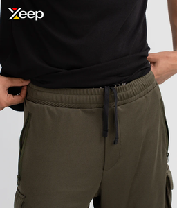 XEEP Customize Lightweight Solid Casual <b>Men</b> Shorts High Quality Quick Dry Breathable <b>Drawstring</b> Knitted Front High - Product Image 6