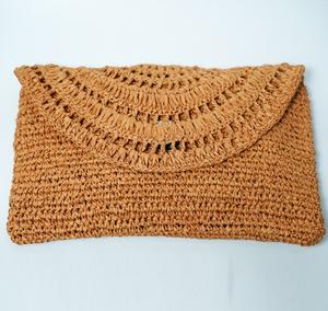 Bolso de mano de paja de ganchillo con solapa, de fibra natural, ecológico, para viajes, playa, moda diaria y fiestas en la playa, tendencia de verano 2026 - Product Image 5