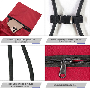 2026 Drawstring <b>Backpack</b> Gym Sports Bag With Front Zipper Pocket And Inner Pocket String <b>Backpack</b> - Product Image 3