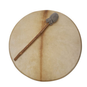 Tambour Bodhrán chamanique amérindien en peau de chèvre, tambour à main de taille personnalisée, léger et durable, avec batte en bois - Product Image 1