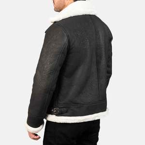 New Stylish Custom Tanned <b>Leather</b> <b>Jacket</b> with Stand Collar Genuine <b>Leather</b> for <b>Men's</b> Winter Fashion - Product Image 5