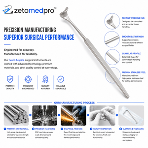 Retractor Muscular Estilo CLOWARD, Hoja Corta de 7.75in (19.7cm), 6.4mm x 9.5mm, Zetomed Pro - Product Image 2